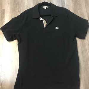 Classic black Burberry polo